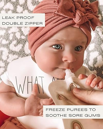 Miniatura 3 de Hippypotamus Bolsas reutilizables para alimentos para bebés, paquete de 12, almacenamiento de alimentos para bebés, bolsas para niños pequeños,