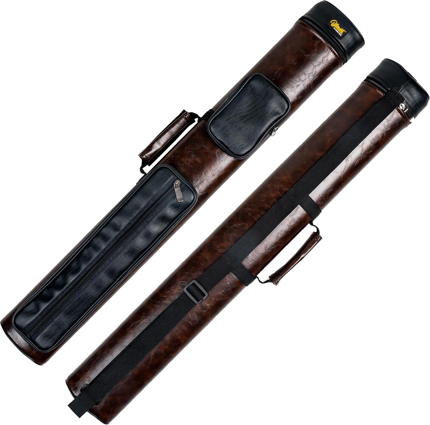Pool Cue Case, 2 X 3 Hard Pool Cue Stick Carrying Case, Billiard Stick Accessories Brown