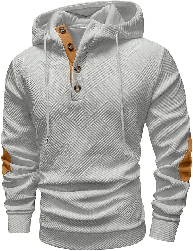 Vssjavun Mens Hooded Sweatshirt Casual Long Sleeve Drawstring Hoodie Pullover Sweatshirts