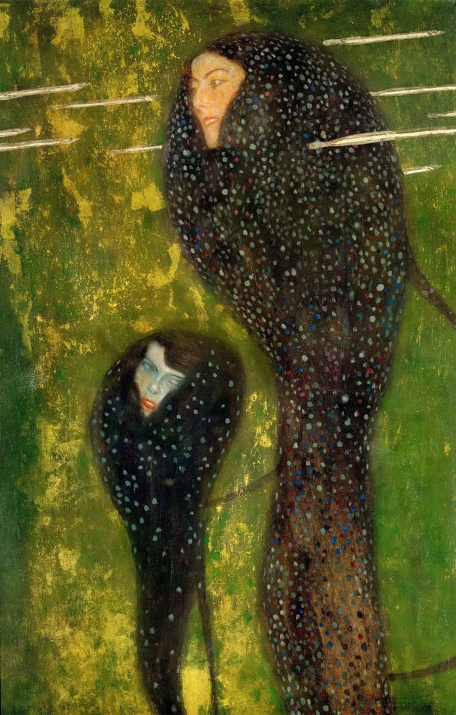 SERENDIPITP Vintage Wall Art Canvas Nordic Poster Canvas Print Picture Nymphs by Gustav Klimt Wall Art Poster for Home Decor 60x90cm