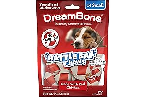 Dog Treat Clearance: DreamBone RattleBall Small Chews with Real Chicken