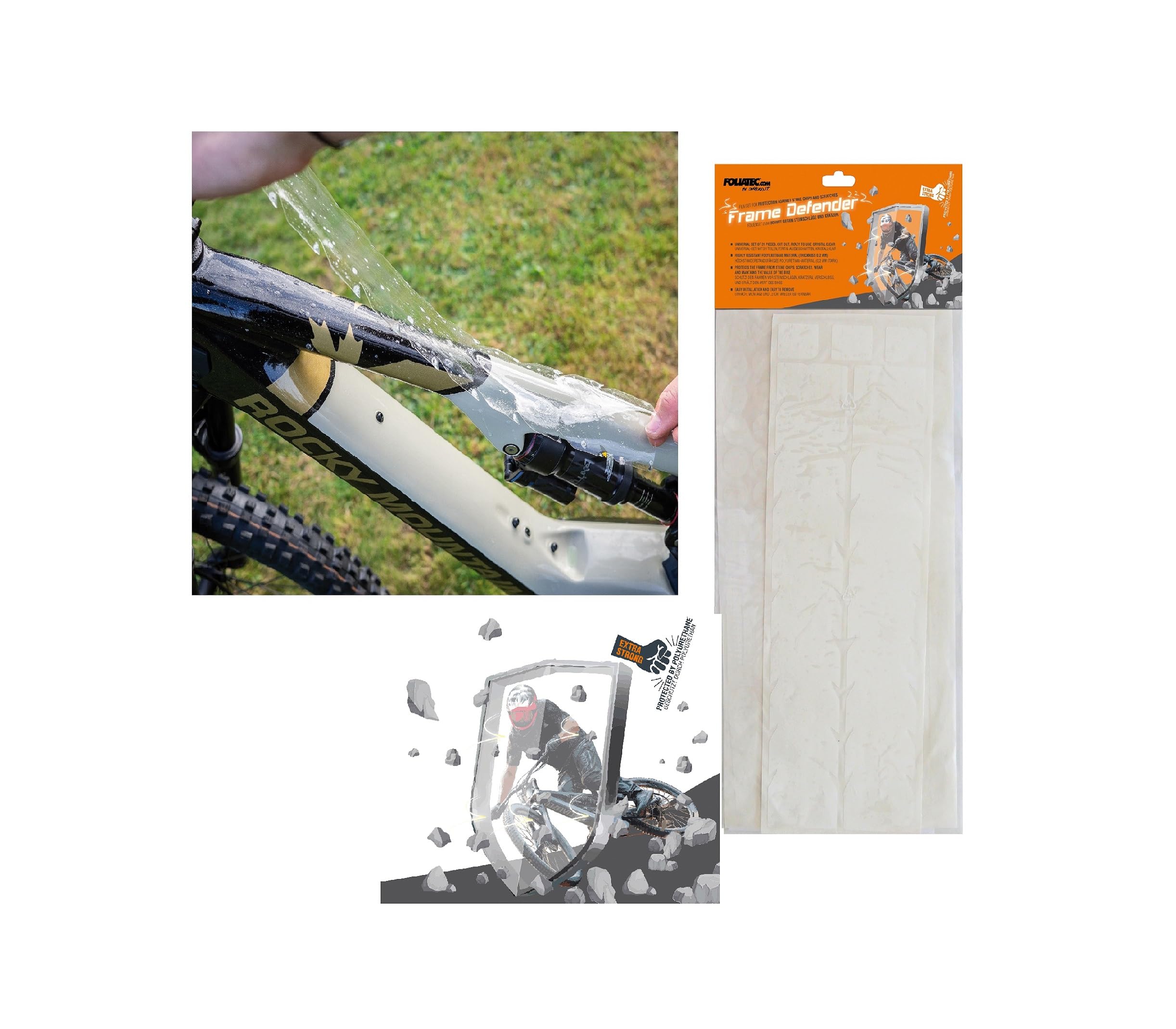 Adesivi Auto Pellicola Protettiva Trasparente Per Auto, Moto E Bici - 12x100cm, Autoadesiva, Protezione Vernice Made In Germany Pellicola Trasparente Germany - Foto 3