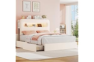 Kids Queen LED Bed Frame with Storage
