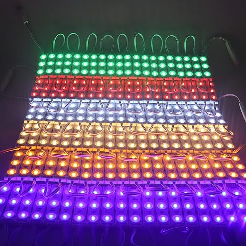 Miniatura 8 de REXTiN Super Bright 100 unids 110V 2835 3 LED Module Storefront Lights Blanco 1.5W Luz decorativa impermeable para letreros de letras publicitarias
