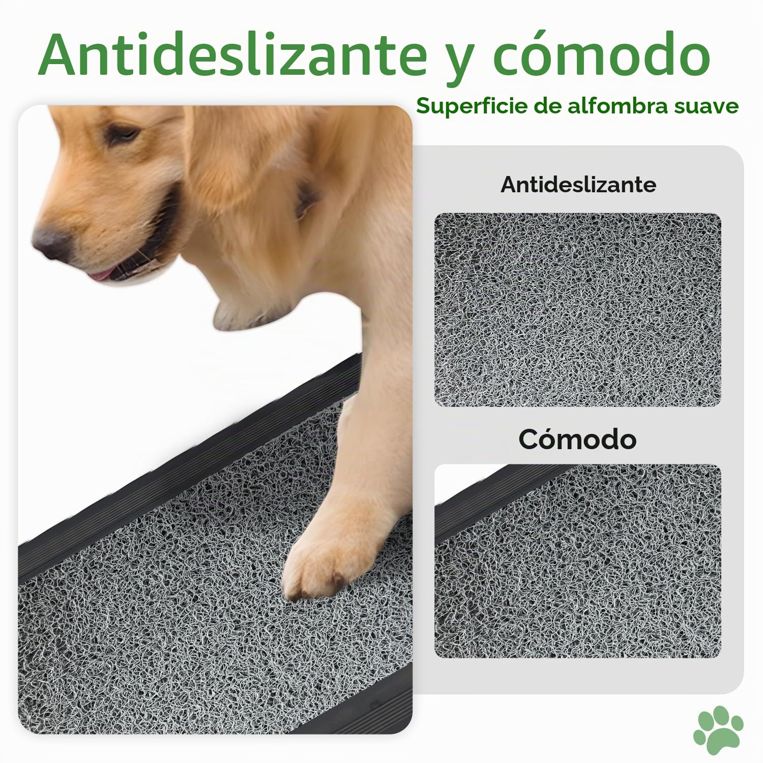 Rampa para Perros de Coche Plegable 170 x 50 cm Gris, con Superficie Alfombrada Antideslizante, hasta 70 kg, Aluminio Ligero para Mascotas, para Coches, Camiones, Todoterrenos y Escaleras Exteriores