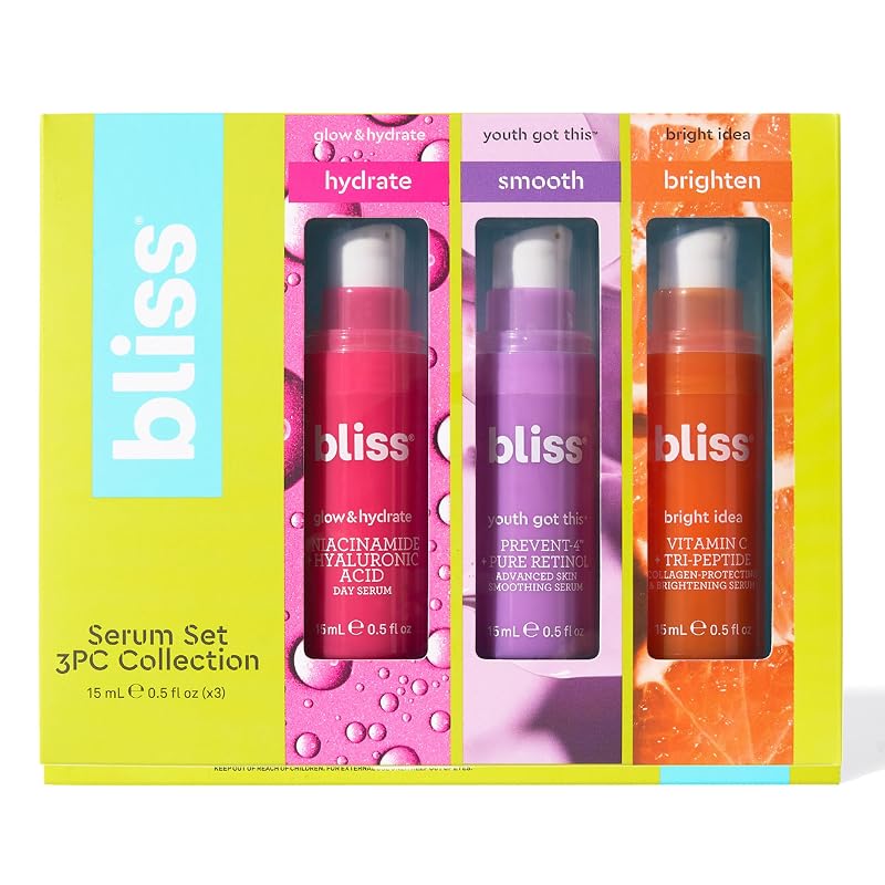 Bliss Kit Mini de Séruns Faciais com 3 unidades