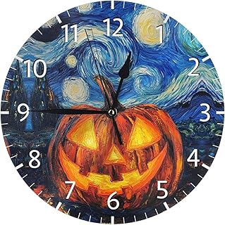 Mount Hour Home Decor Starry Sky Round Wall Clock Acrylic Silent Non Ticking Decorative Clocks