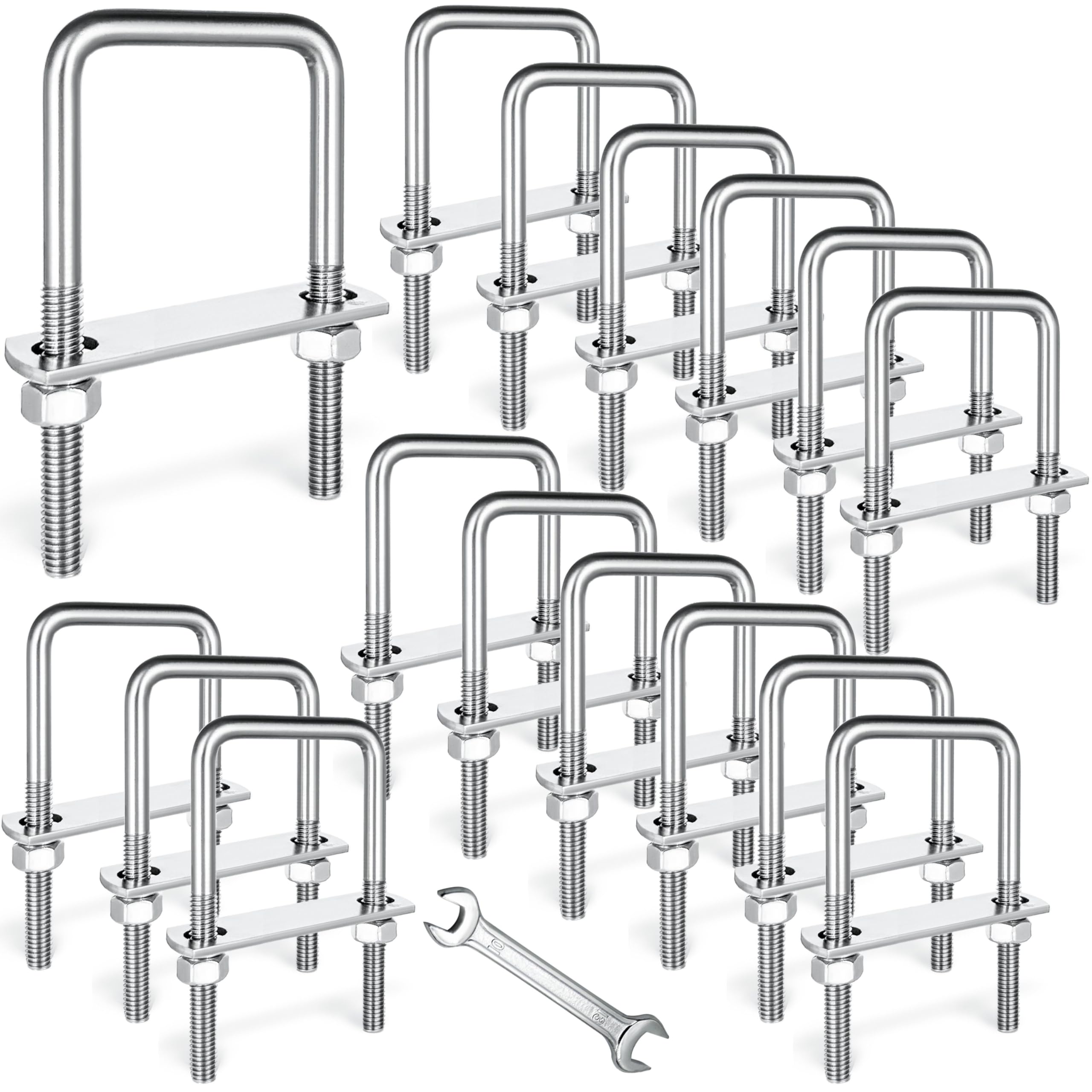 M8 Stainless Steel U-Bolts - 4 Sets, FREE SHIPPING -18 M8 Stainless Steel U-Bolts - 4 Sets, FREE SHIPPING -18