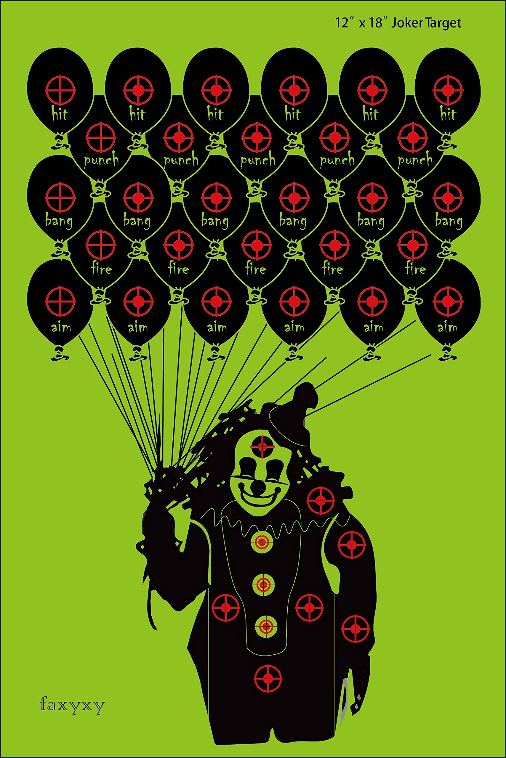 Buy faxyxy Shooting Targets Clown Funny Paper Target 30 Pack Practice