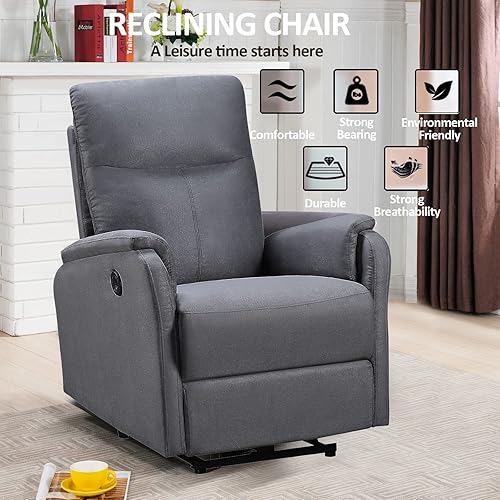 Miniatura 14 de Holaki Silla reclinable, silla reclinable para sala de estar, sofá reclinable Lazy Boy, silla de lectura, sofá individual, sofá reclinable para