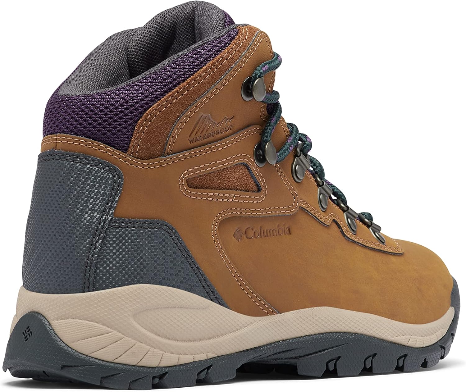 Columbia Women's Newton Ridge Lightweight Waterproof Shoe Hiking Boot 5 Light Brown, Cyber Purple