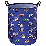 ESSME Kids Laundry Basket,Kids Hamper Collapsible Canvas Car Storage Bin for Boys Room Decor, Nursery Hamper,Gift Baskets,ToysHome Organizer(Vehicles)