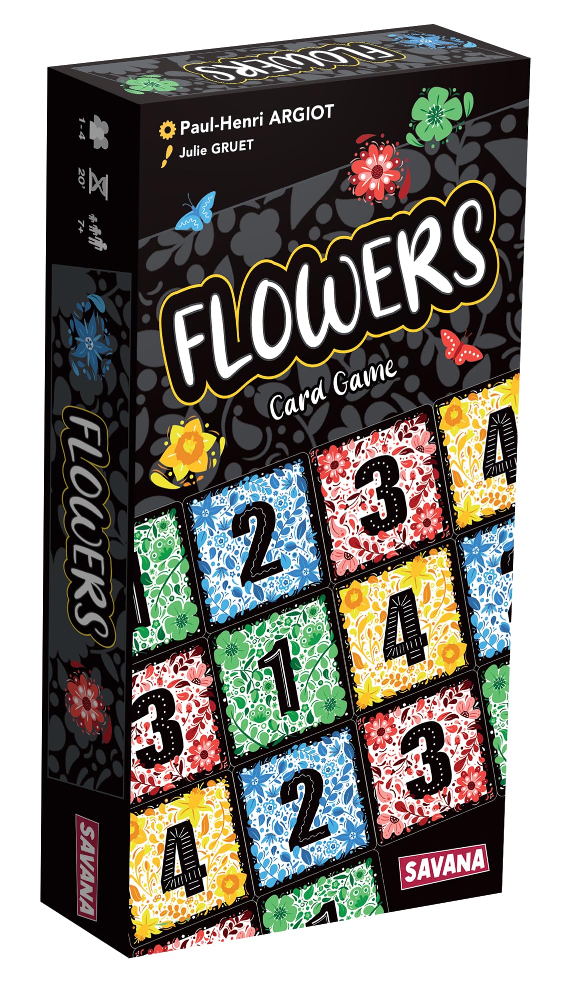SAVANA Flowers – Strategic Color and Number Puzzle Card Game | Match, Stack, and Score with Butterflies and Blooms | for 1–4 Players, Ages 7+, 20 Min