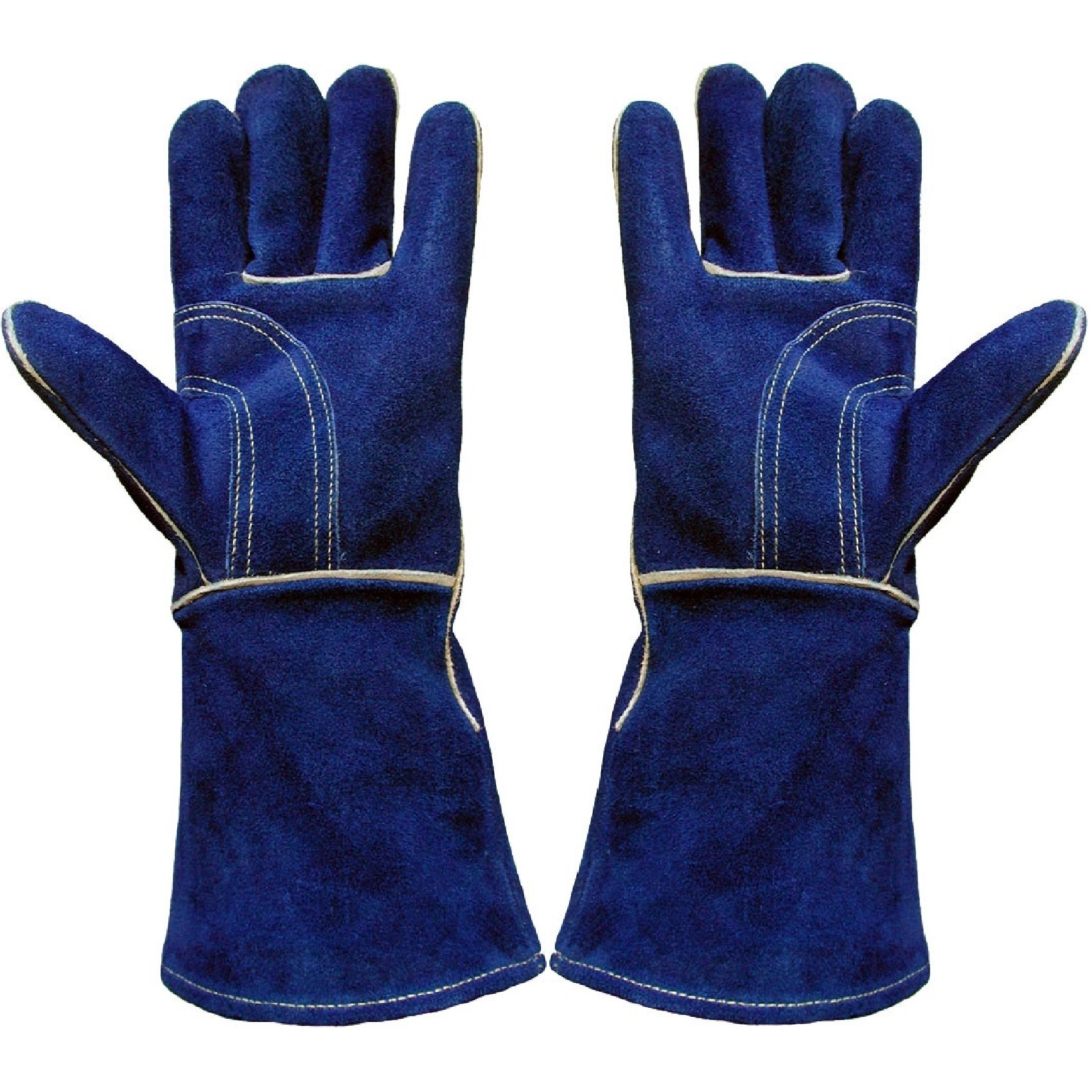 Somerfire Blue Heat Resistant Fireplace Stove Woodburner Gauntlet Fireside Gloves
