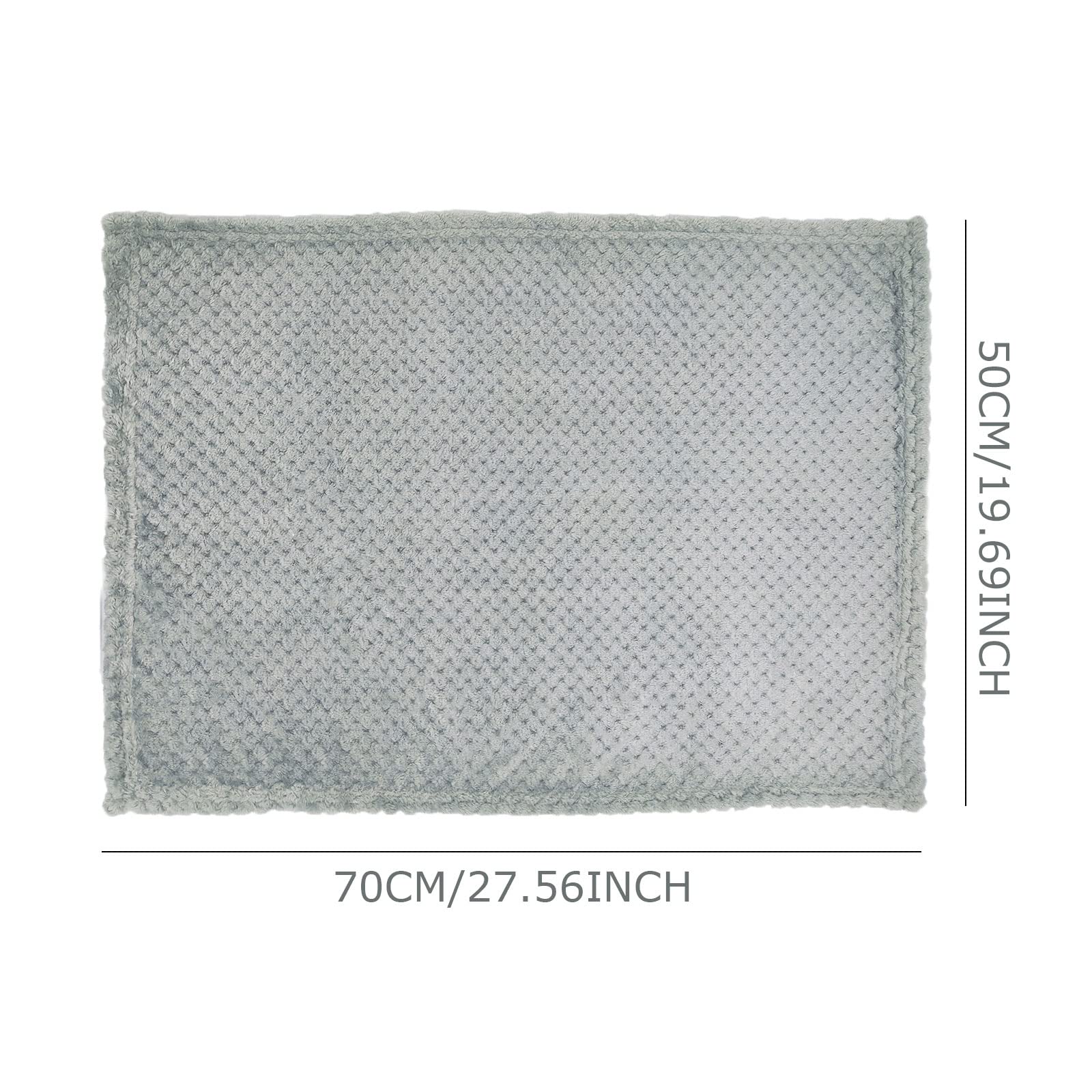 TSHAOUN Couverture douce pour chien et chat - Couverture lavable en polaire moelleuse pour petit chien, chat et chiot - 70 x 50 cm (gris)