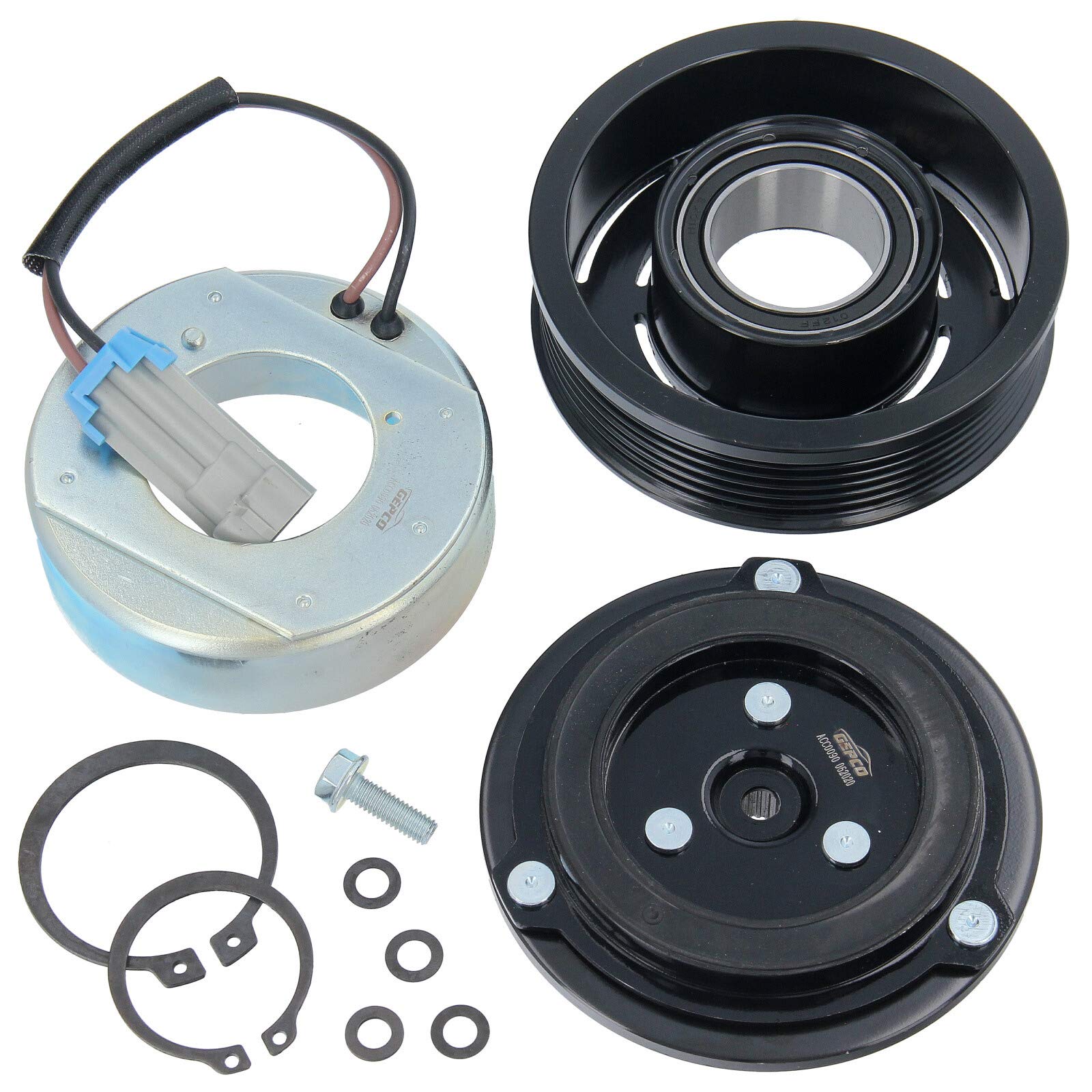 GEPCO Klimakompressor Magnetkupplung kompatibel mit Opel Astra H L48 L35 L67 Zafira B A05 1.9 CDTI