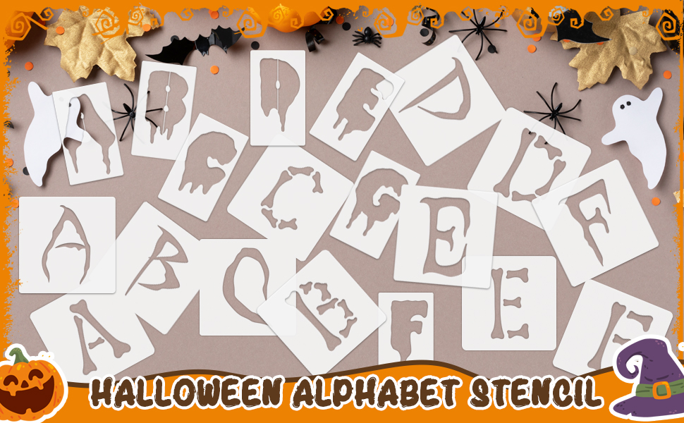 amazon-com-36pcs-halloween-letter-stencils-reusable-halloween-number-stencil-diy-alphabet-stencil-for-painting-on-wood-canvas-reusable-template-nativity-scene-paint-stencils-for-crafts-fabric-home-d-cor-tools-home