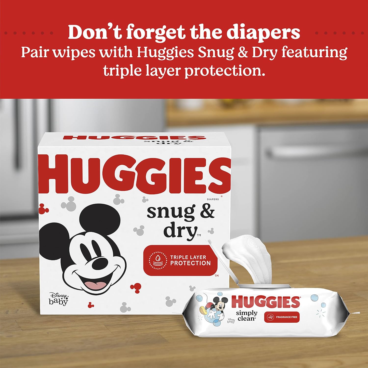HUGGIES Simply Clean Baby Wipes, 9 Flip-Top Packs ( Wipes Total) White Unscented 576 Count (Pack of 9)