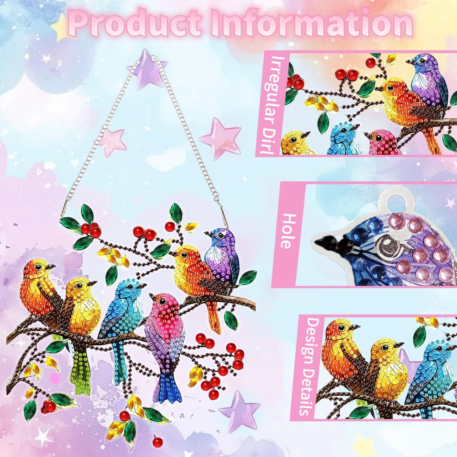 Kits De Peinture Au Diamant Attrape-soleil Animal Double Face Diy En Gros Pour Création De Bijoux