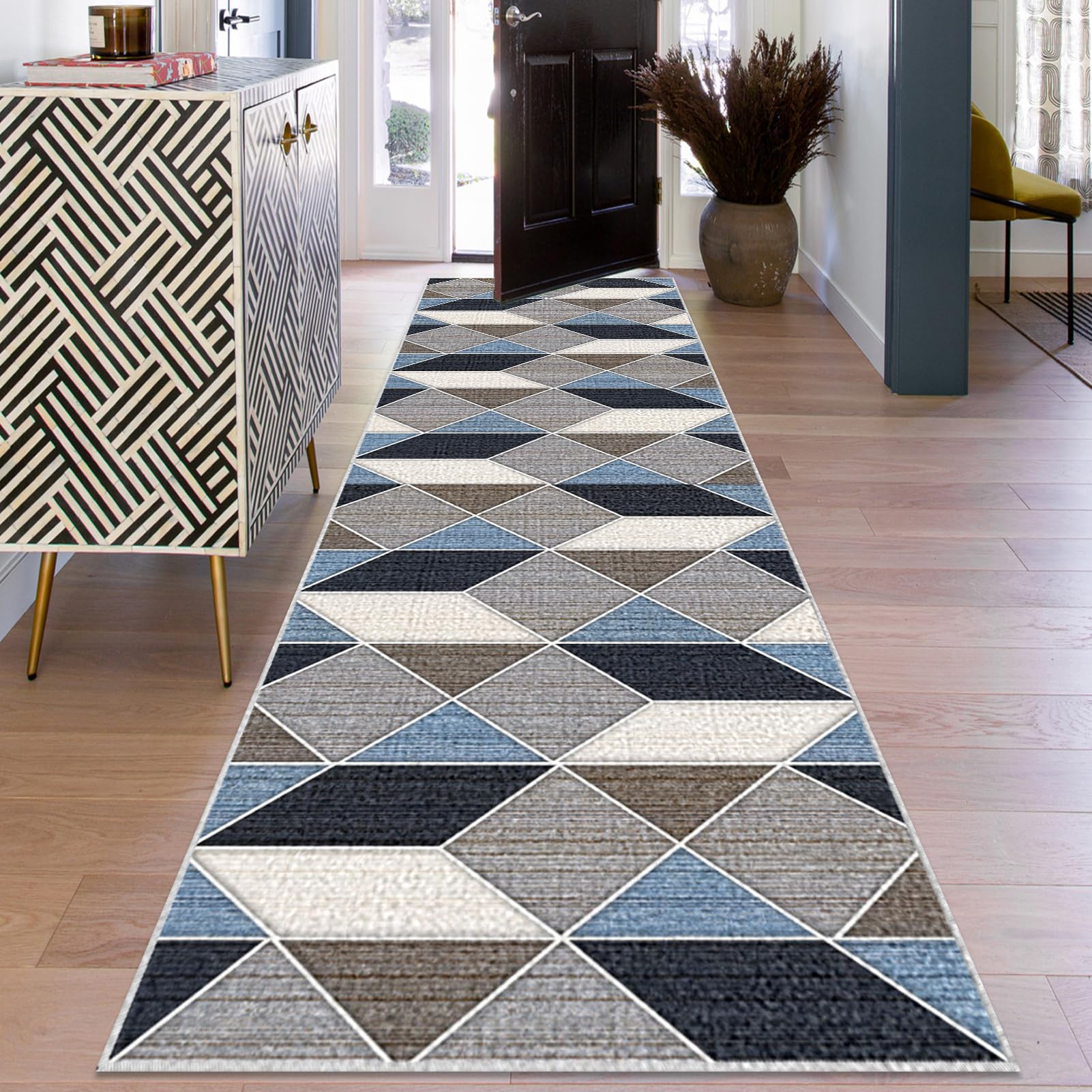Alfombra corredor antideslizante y lavable que absorbe la humedad en entrada y cocina