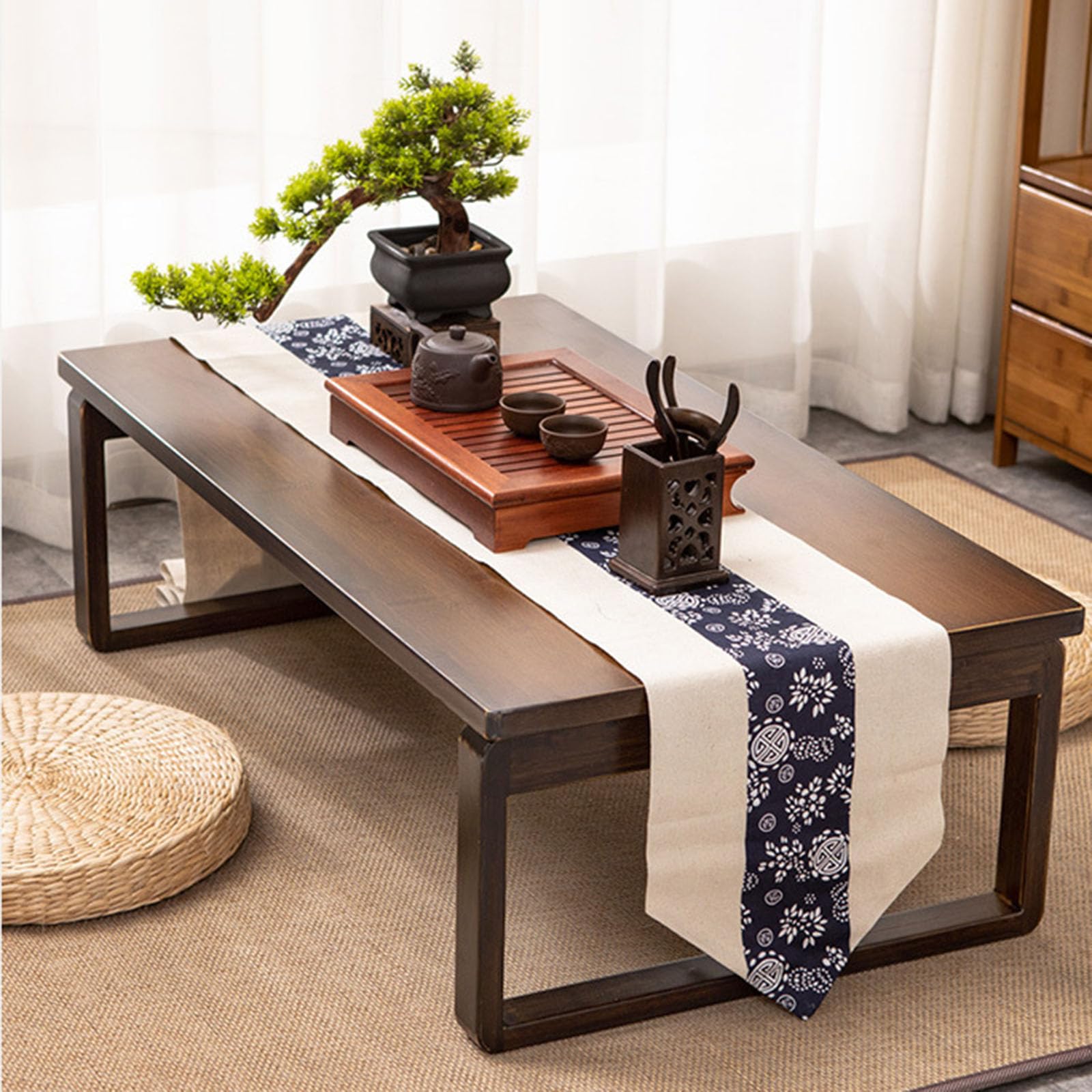 Amazon｜ローテーブル 折りたたみ式 竹製 テーブル台 座卓 天然竹製