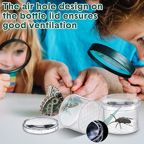 Miniatura 5 de 48 piezas de red de pesca para niños, redes telescópicas de pesca de mariposa con mango de acero inoxidable, red de fundición para niños con 20