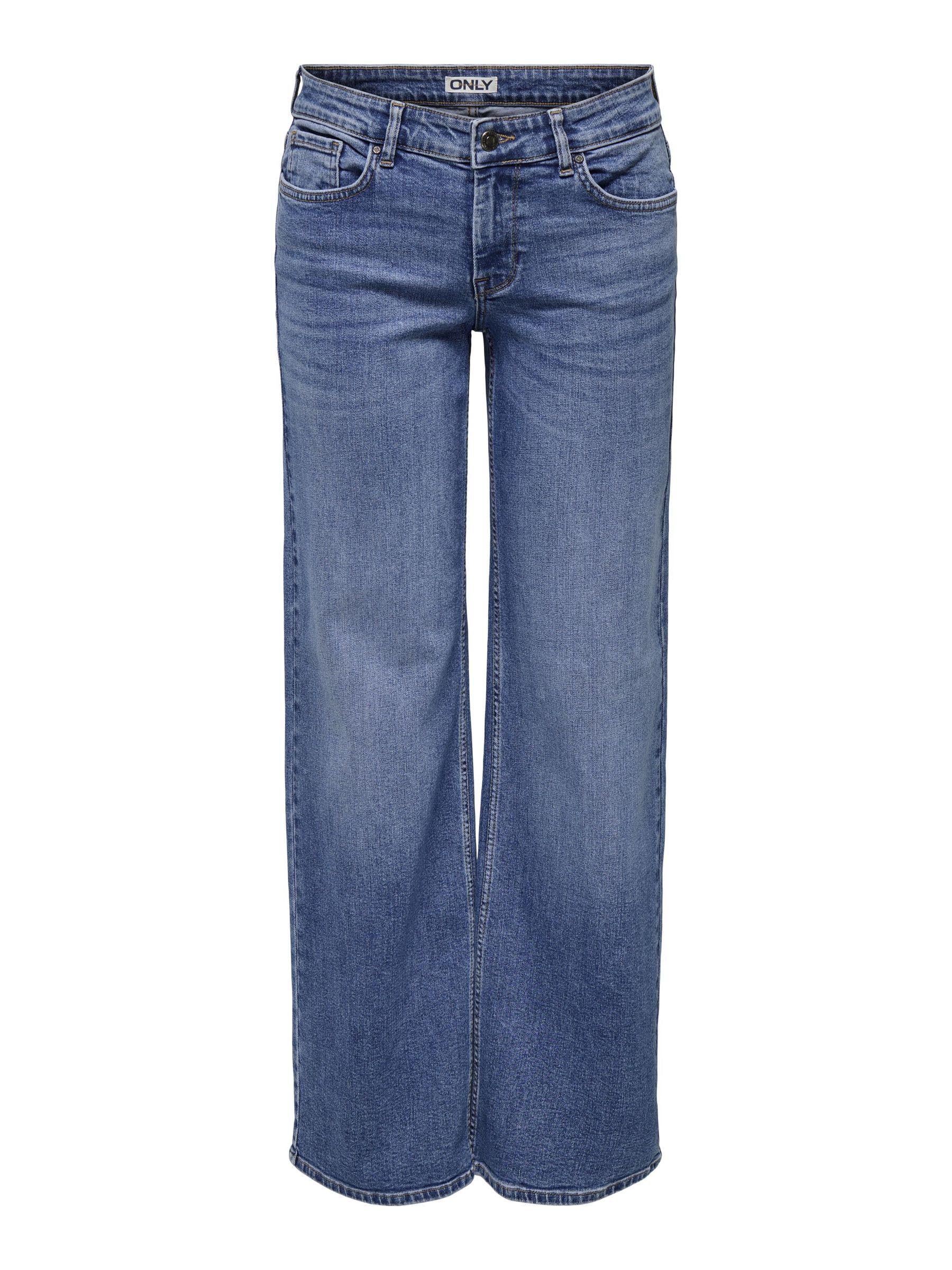 Only Women's Medium Blue (Medium Blue Denim) Onljuicy Life Hw Wide Leg Nas365 Noos Jeans, Medium Blue Denim/Detail:nas365, 27 / "32