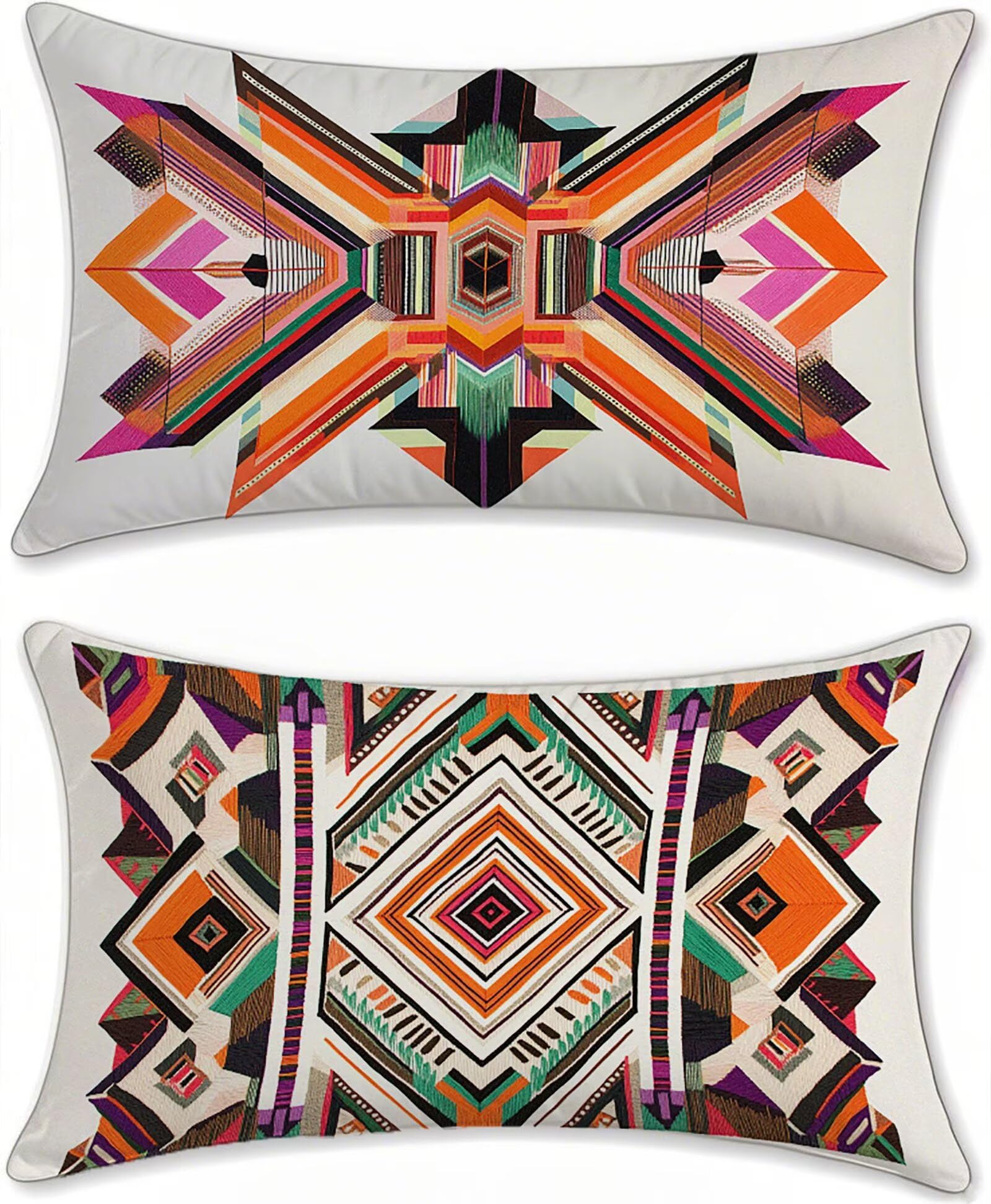 Housse coussin extérieur 60x120cm imperméable en velours rétro