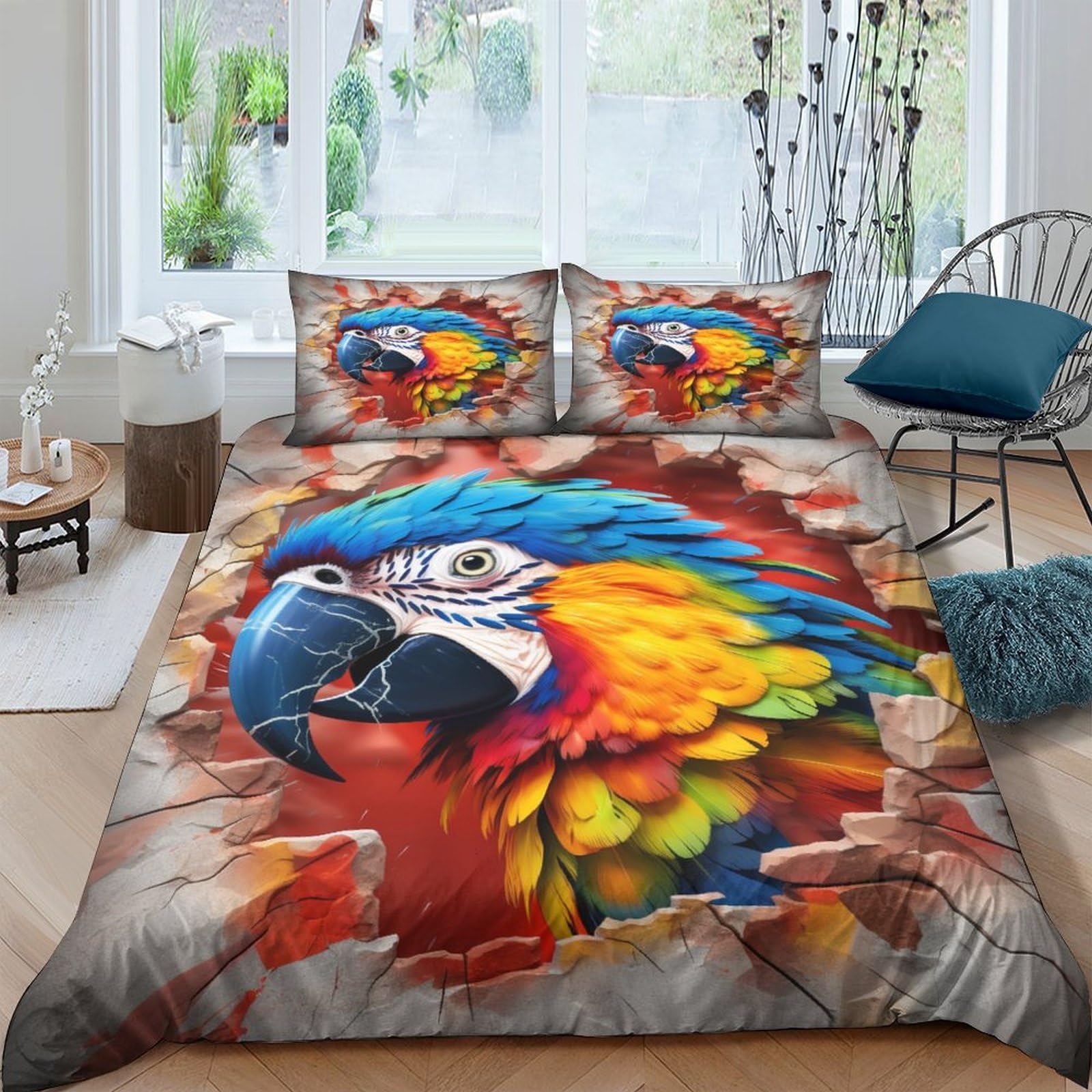 Housse de couette tropicale 3D pour décorer une chambre d'ado moderne