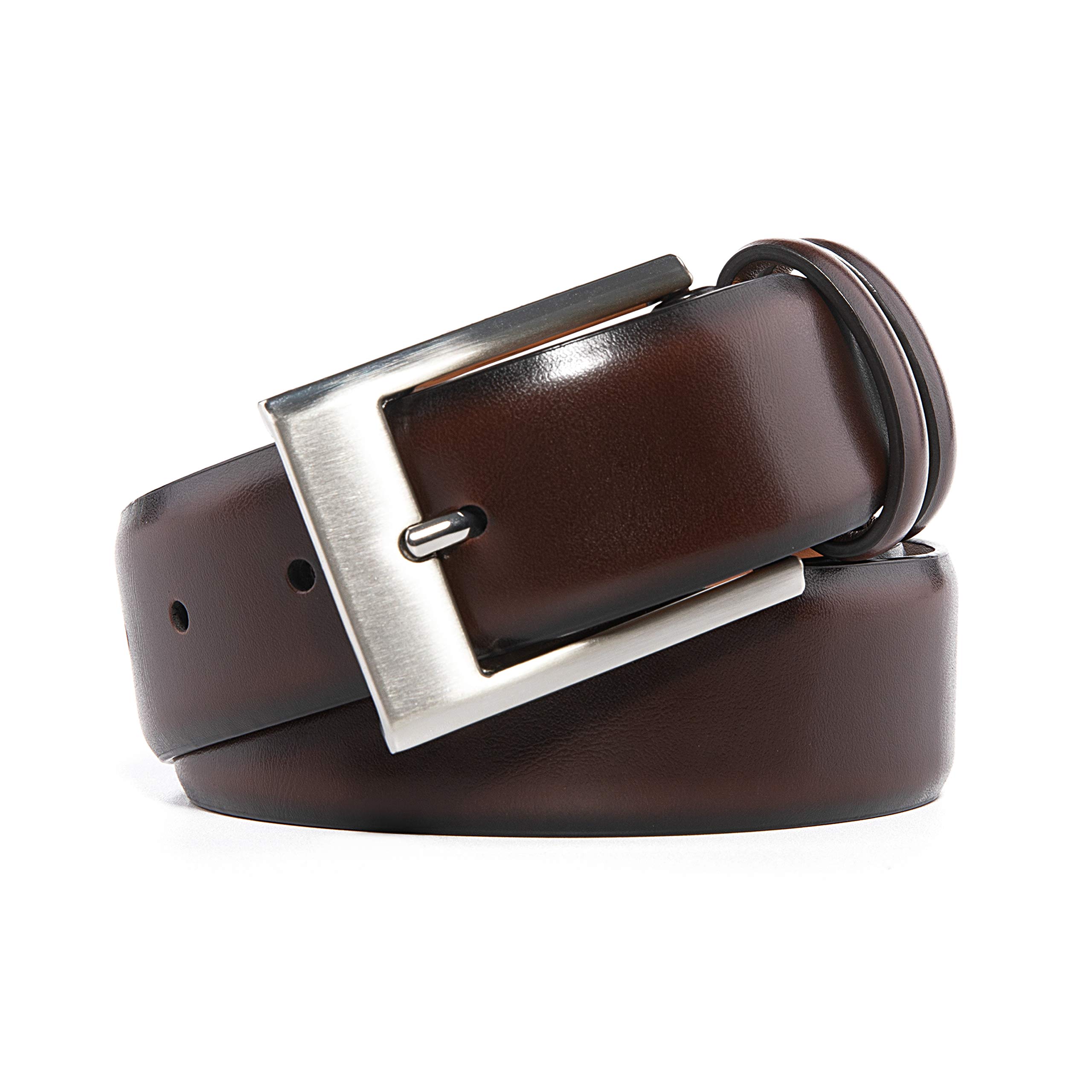 Fabio Valenti Belts for Men,Handmade Genuine Leather Men's Belt Classic and Fashion Designs (1233 Mahogany, 36/38)