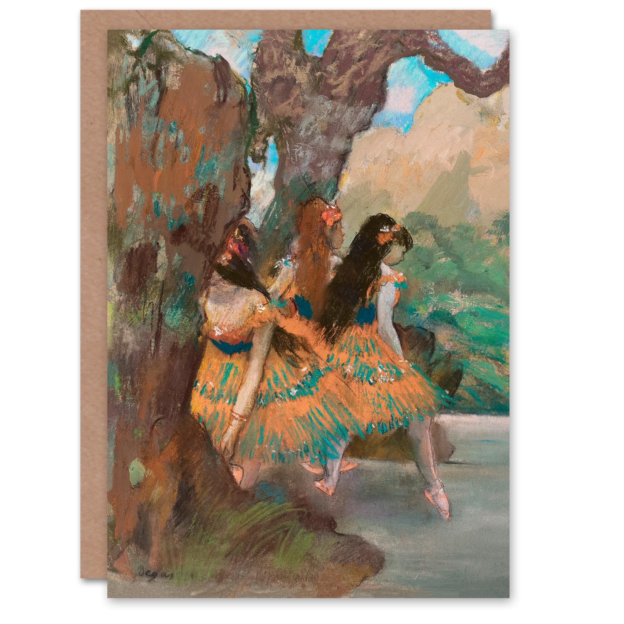 Artery8 Edgar Degas Art Card Young Ballet Dancers On Stage