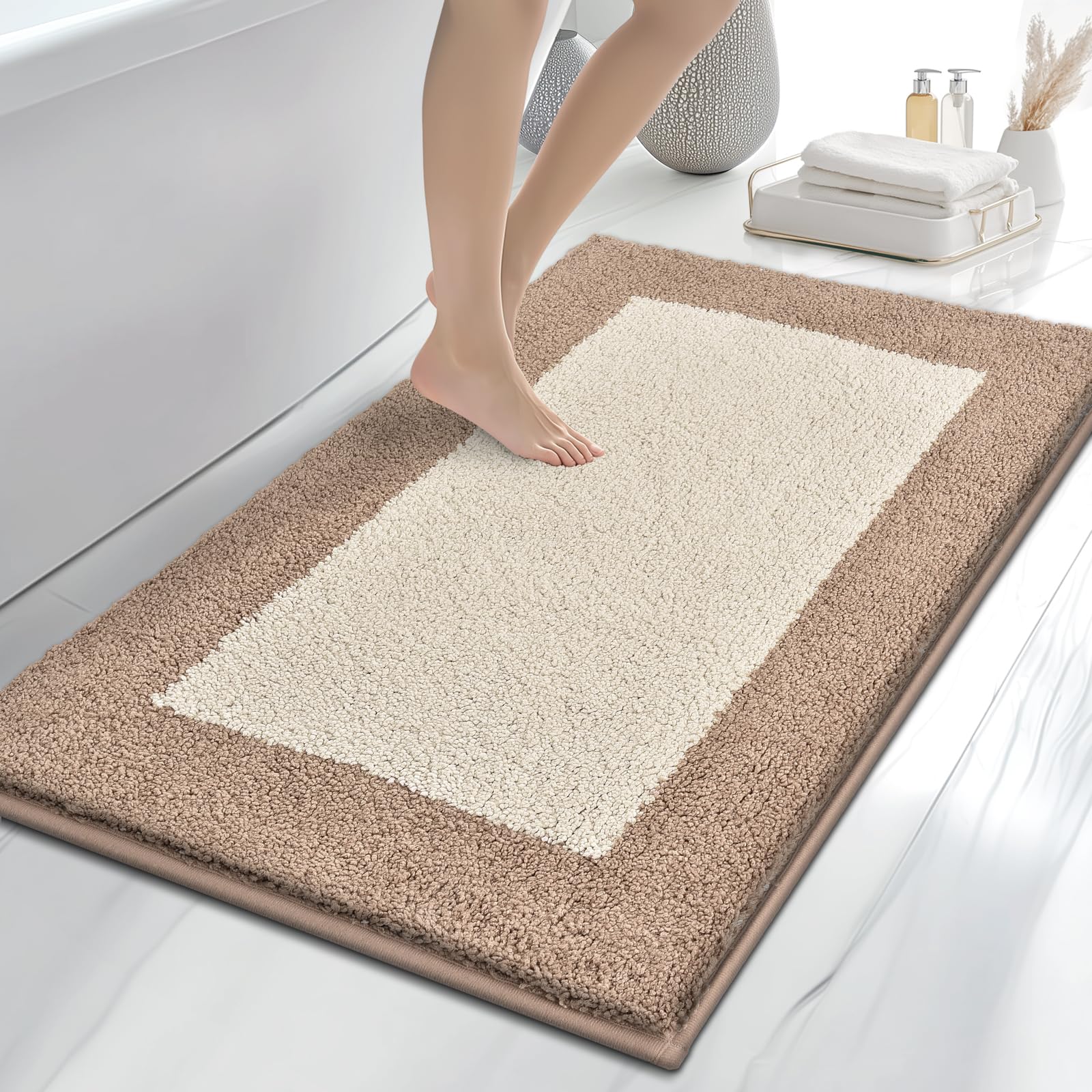 Bathroom Rugs 30 x 46 Non-Slip Extra Soft Absorbent Bath Rugs Machine Washable Quick Dry Bath Mats for
