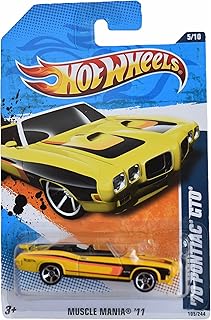 Hot Wheels '70 Pontiac GTO, [yellow] 105/244 2011 Muscle Mania 5/10