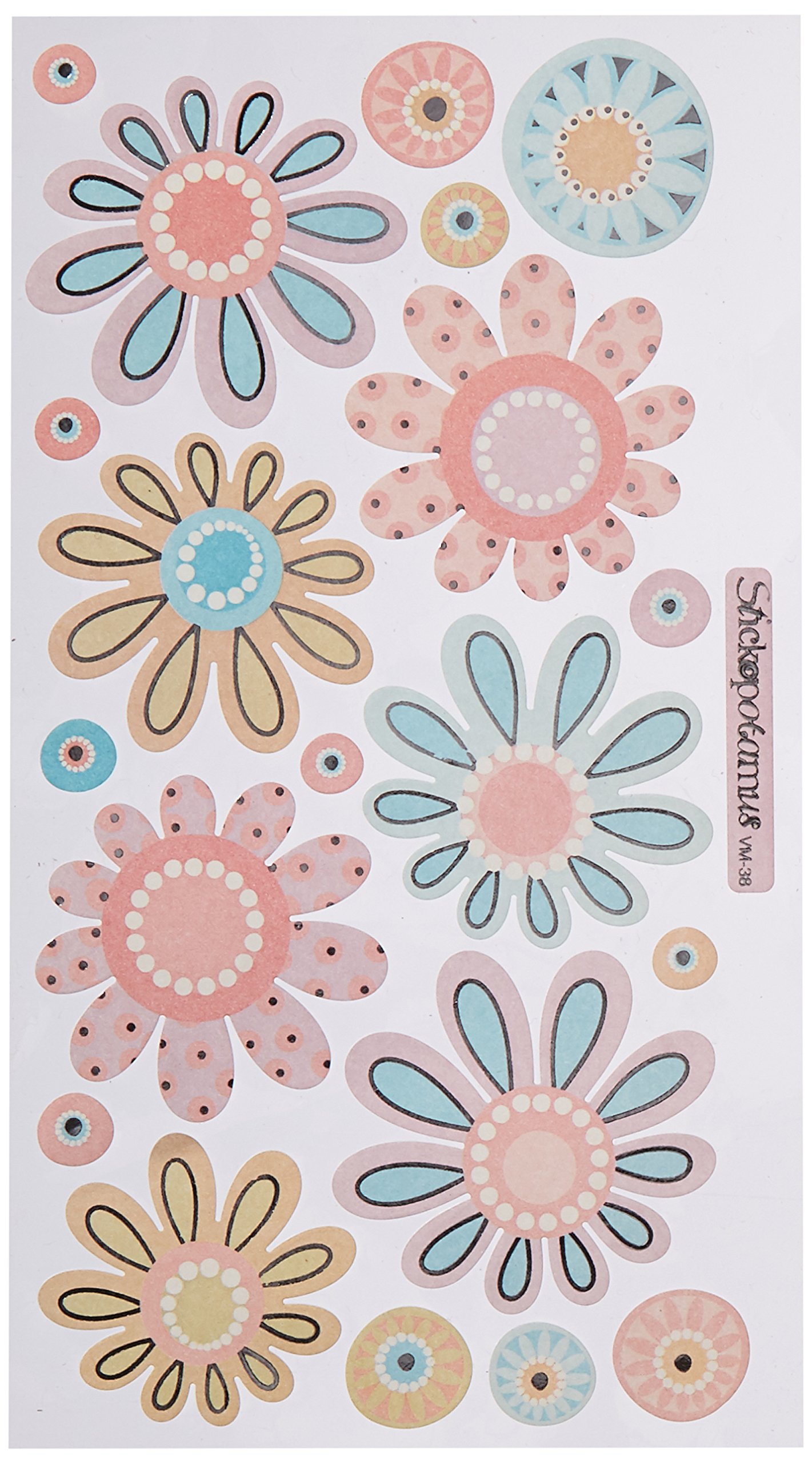 StickoSticker Vellum Crazy Daisies (20 Piece) SPVM38, Other