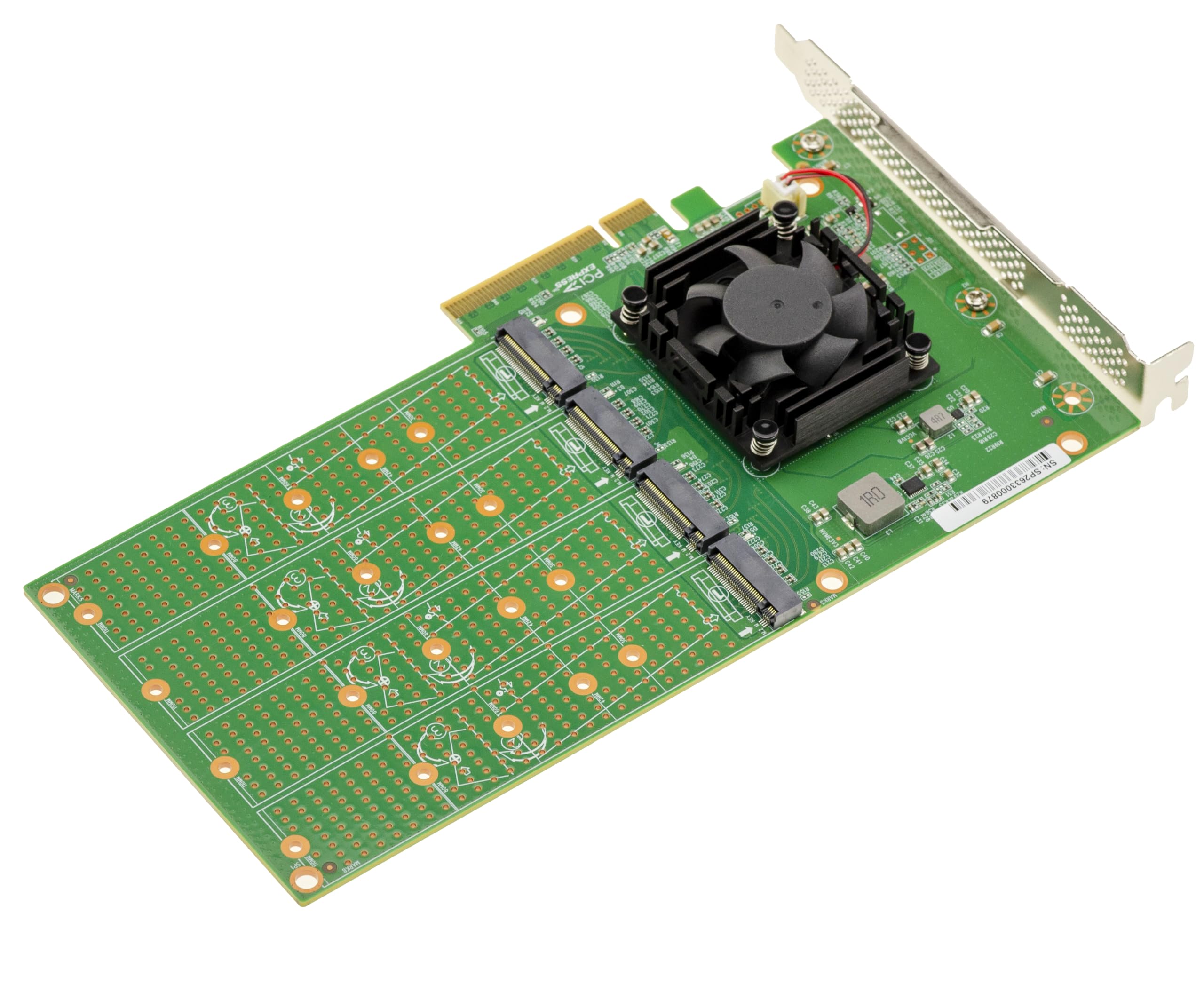 KALEA-INFORMATIQUE Scheda PCIe 4.0 x8 tipo Switch a 4 SSD M2 Chip IX8024
