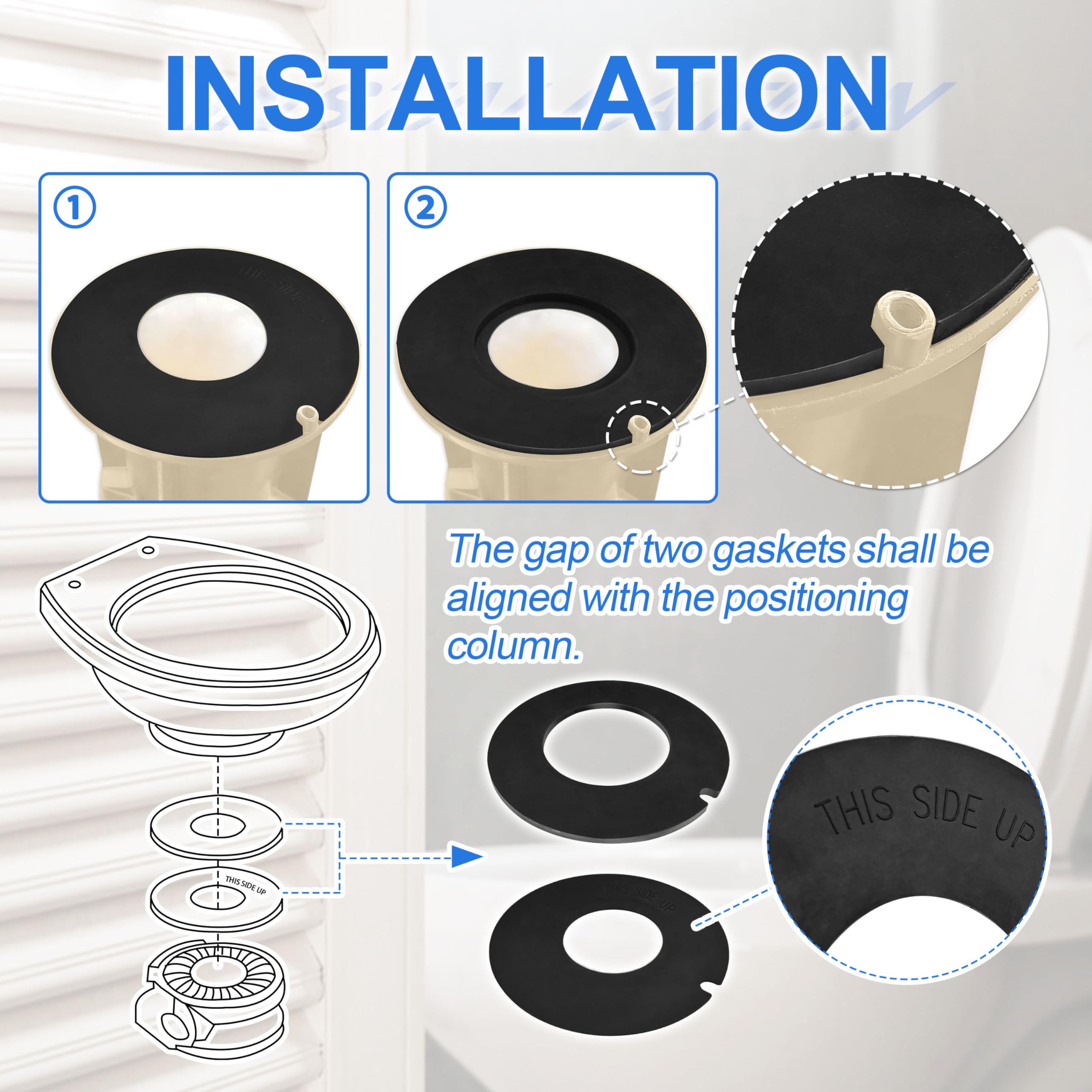 IFJF RV Toilet Dichtungsset - Ersatz Für Dometic & Sealand Toiletten