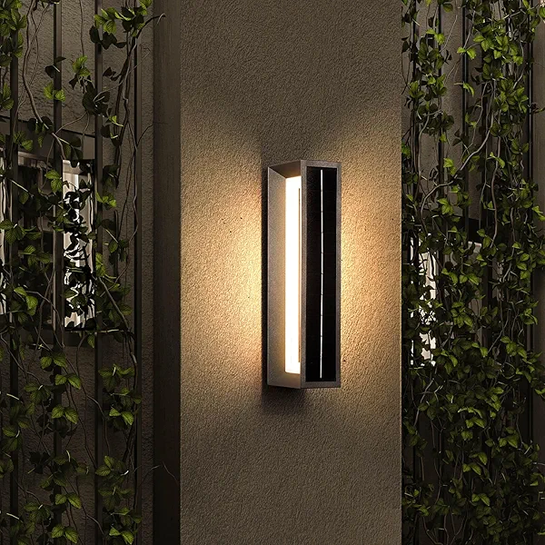 PAKEDANDUN Solar Exterior Lighting Fixtures, 20.5" Waterproof Front Porch Light, 3000K LED Outdoor Sconce Lights, Modern Outdoor Wall Sconces, Extra Large Wall Lantern for House Garage Doorway Patio
