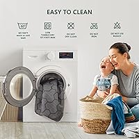 Vista 8 de Protector de colchón impermeable tamaño Queen, 40% rayón derivado de bambú, funda de almohadilla de colchón gris, almohadilla de colchón