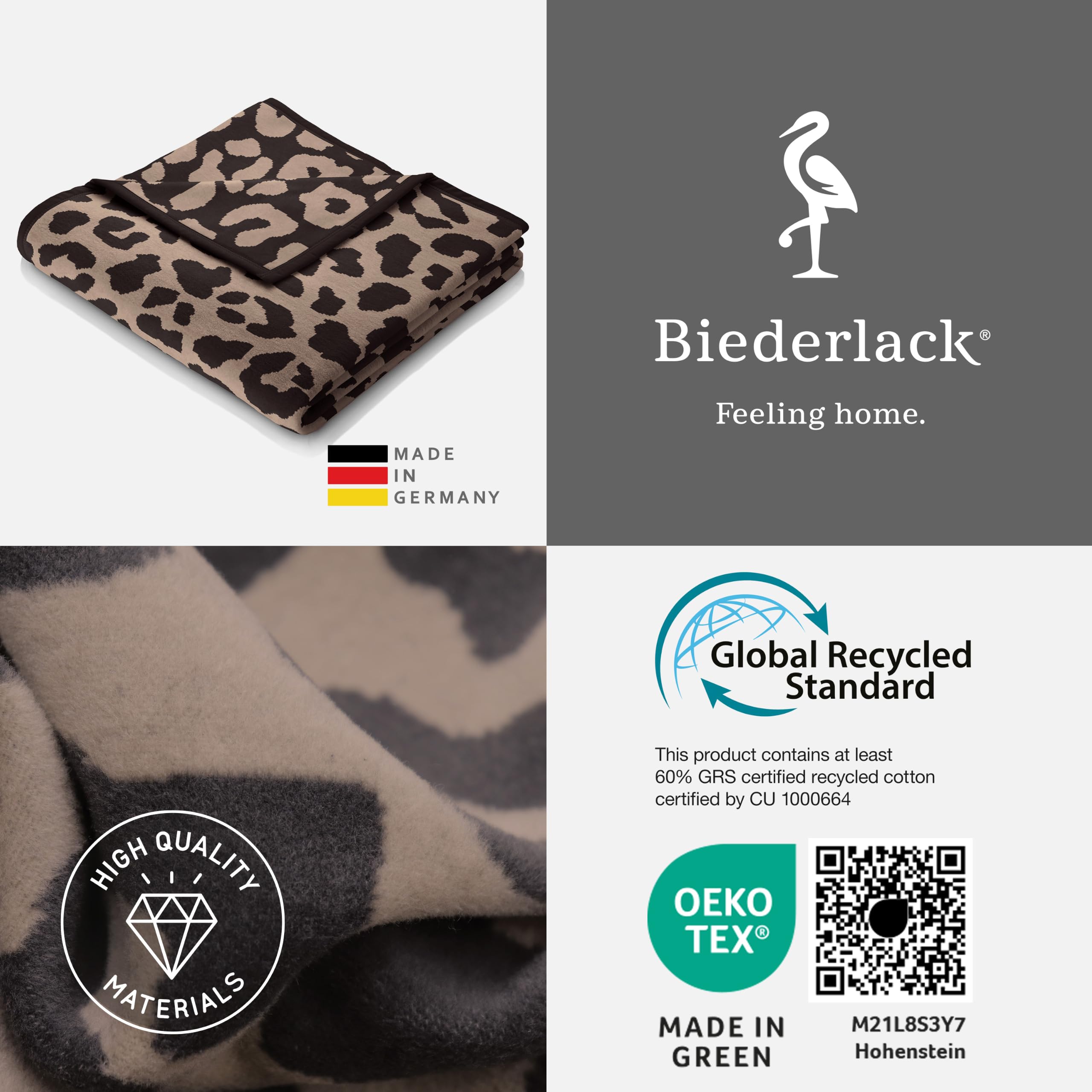 biederlack® flauschig-weiche Wohndecke Leo Soft, Sofadecke in 150x200 cm
