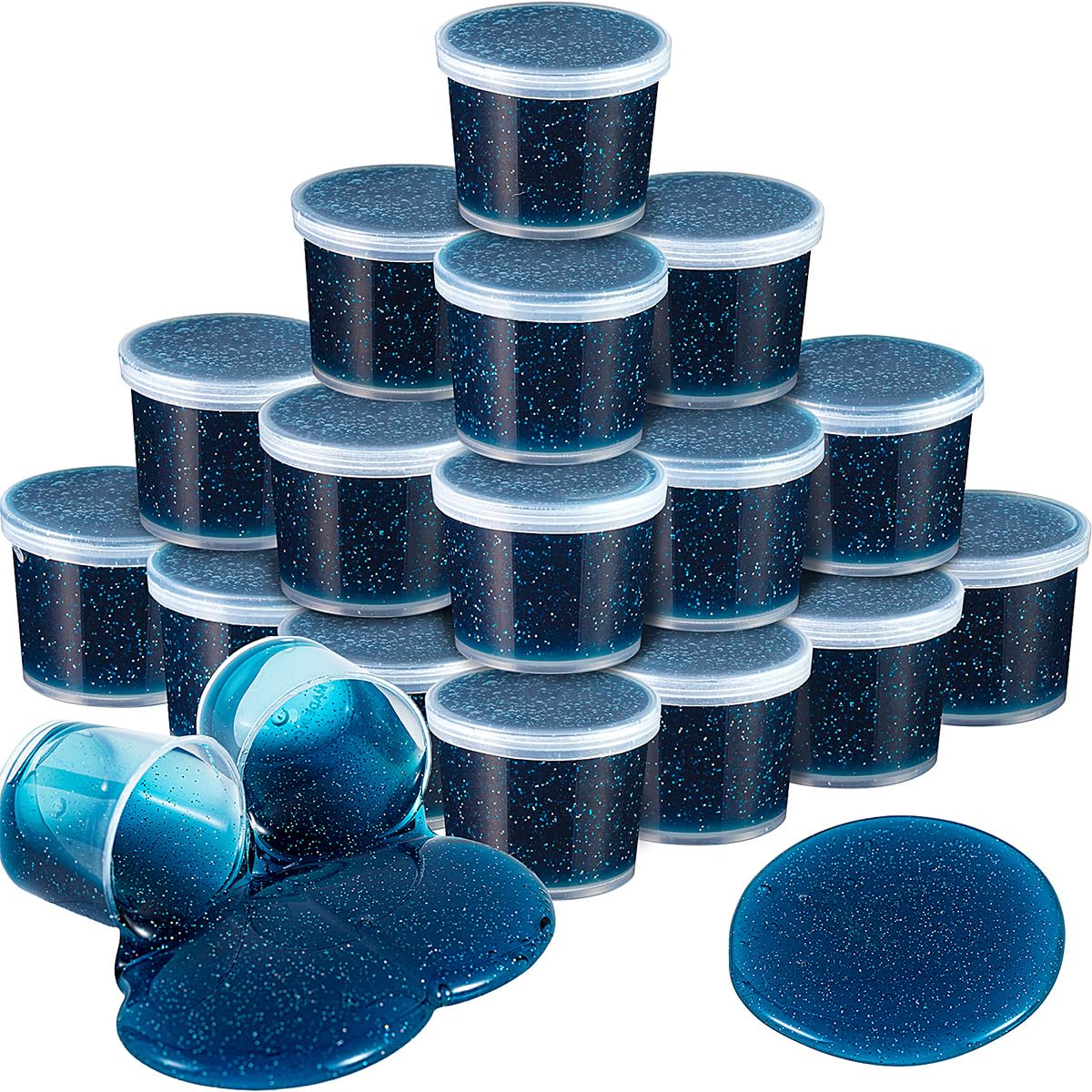 24 Packs Galaxy Slime,Party Favor for Kids Girls & Boys, Adults, Non Sticky, Unscented?Stress & Anxiety Relief, Wet, Super Soft Sludge Toy