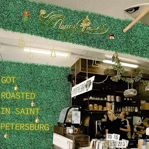 Miniatura 3 de 24 paneles de boj  Planta de seto sintético artificial de 24 x 16 pulgadas para 62 pies cuadrados por juego de setos de boj  Uso para protección UV