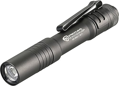 Streamlight 66601 - Linterna de bolsillo recargable USB MicroStream de 250 lúmenes, color negro
