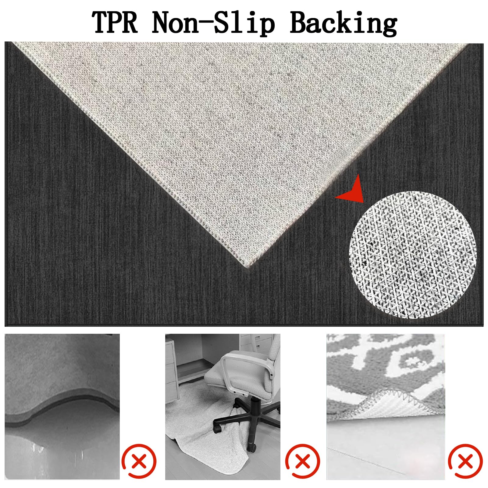 Tappeto Salvapavimento Antiscivolo Sedia Ufficio 110 x 150 cm | Tappetino Sedia Gaming Protettivo per Pavimenti Duri Tappeto per Sedia con Ruote