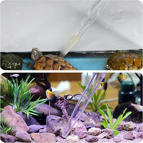 WEAVERBIRD Manual Fish Tank Water Changer Aquarium Dropper, 30ml Aquarium Clean Pipette Dropper, Fish Tank Cleaning Waste Remover, Aquarium Gravel Cleaning Straw, Black(Black)