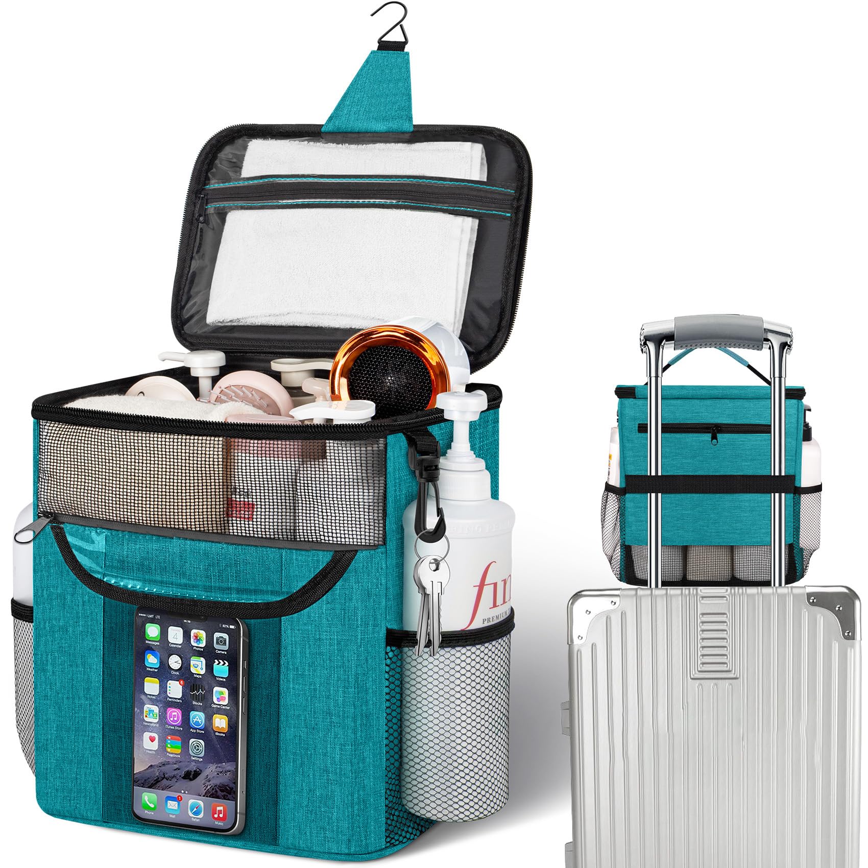 Portable Shower Caddy for Dorm Room Essentials Foldable Mesh Shower Bag for College Large Capacity Toiletry Bag Tote