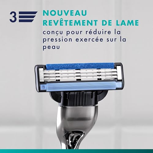 Gillette Mach3 Razor Blade Refills for Men, Pack of 24, Compatible with Mach3 Razors, 3 Blade System, Stronger Than Steel Blades, Enhanced Lubrastrip, Smooth Shave - 3