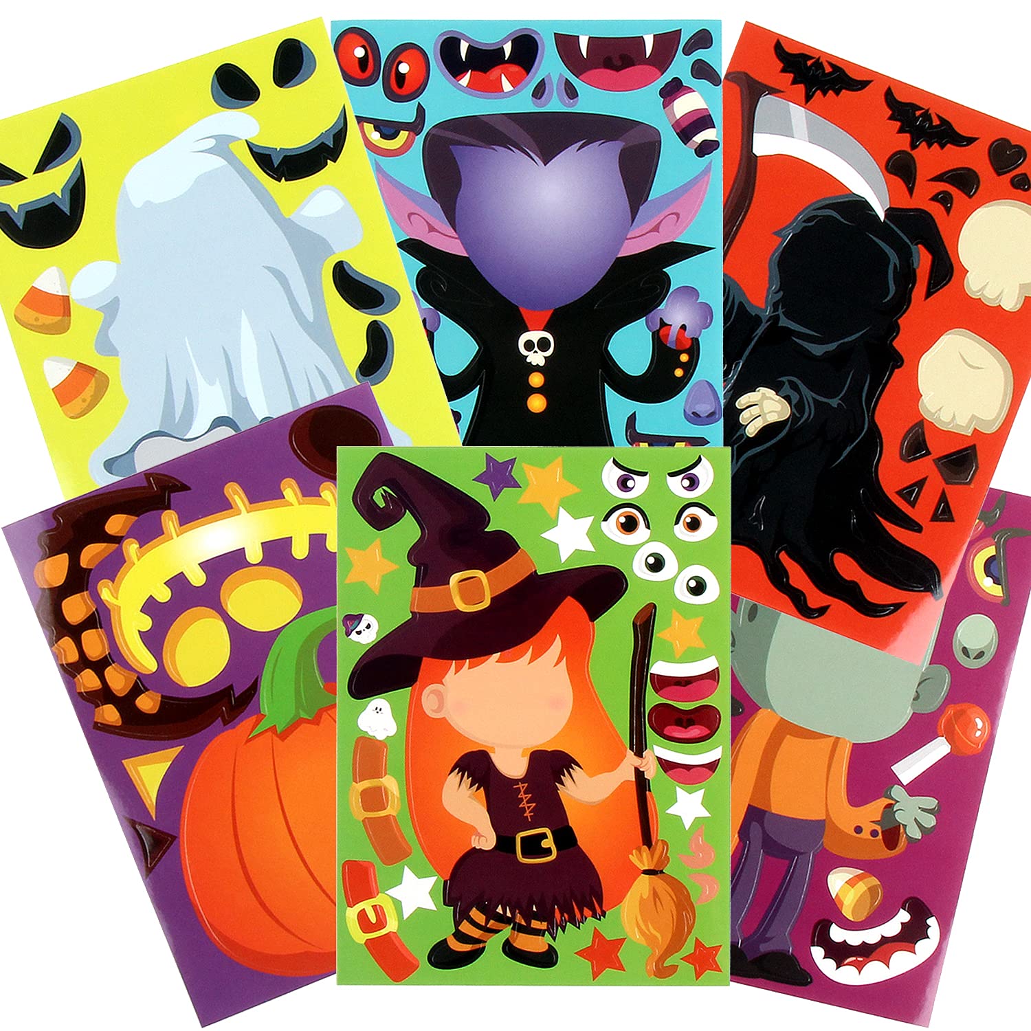 Amazon.com: LOKIPA Halloween Party Games for Kids,30PCS Halloween Make a  Face Stickers for Toddlers Make Your Own Stickers for DIY Halloween Party  Favors : Everything Else