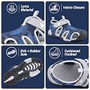 FUEL Fisherman Sandals for Men Comfortable, Flexible & Breathable Stylish Casual Sandals Protective Bump Toe Perfect Outdoor Beach Anti-Skid Sports Footwear For Gents (Blue-10UK) gallery image