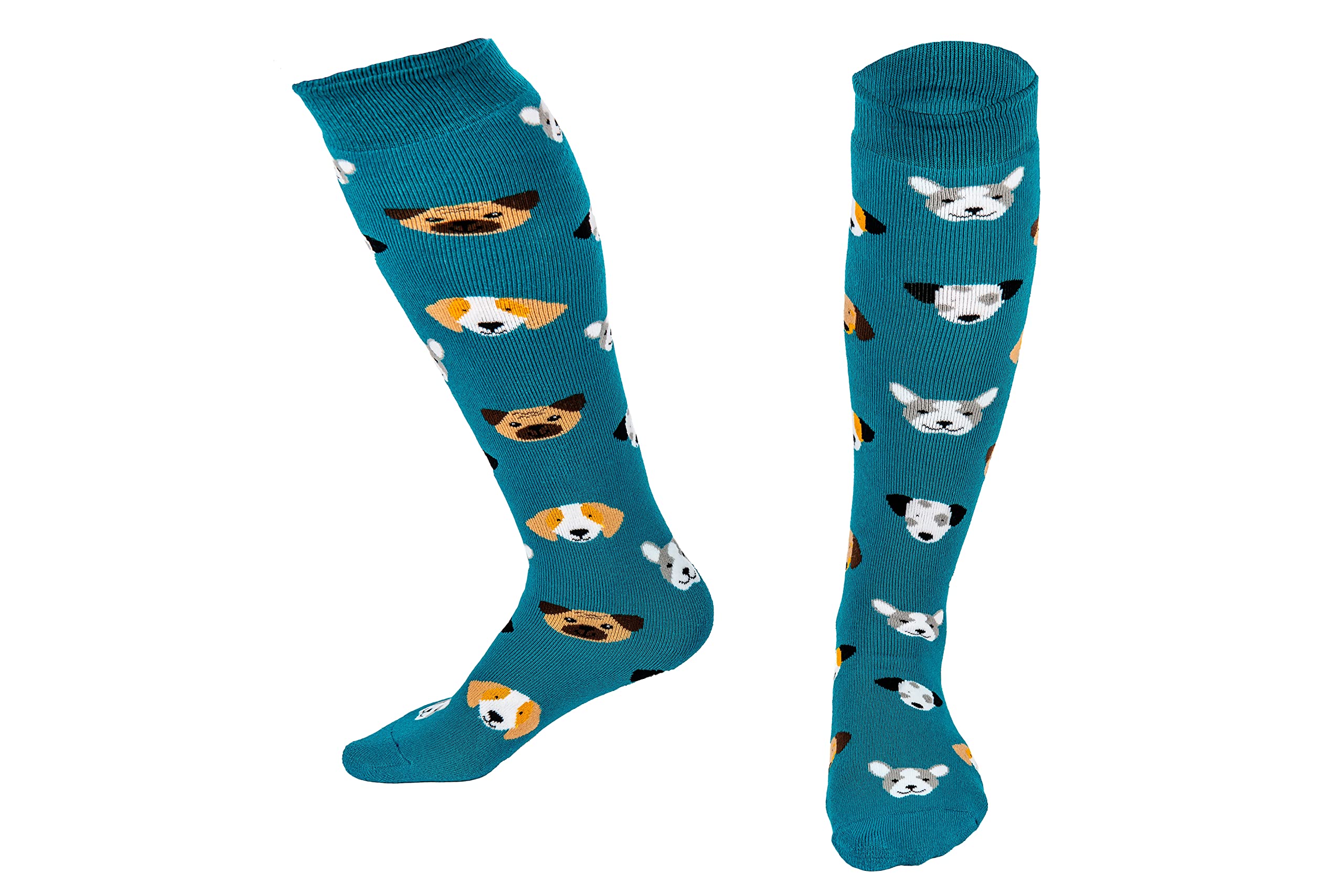 Squelch Grown Ups Socks - 3 in 1 Adult Socks - Hike, Ski & Welly Sock, Thick, Comfy & Soft, One Size Fits All (Puppies)