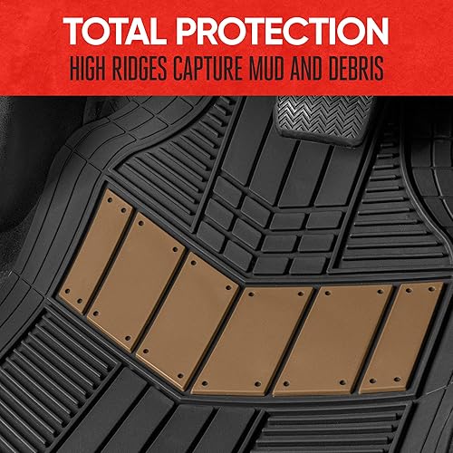 Miniatura 7 de Motor Trend DualFlex - Tapetes de goma de dos tonos para automóvil, SUV, camioneta, camión